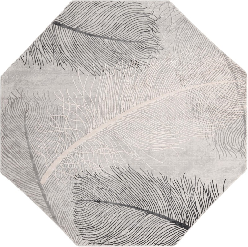 7' 10 x 7' 10 Chase · Abstract rug, gray