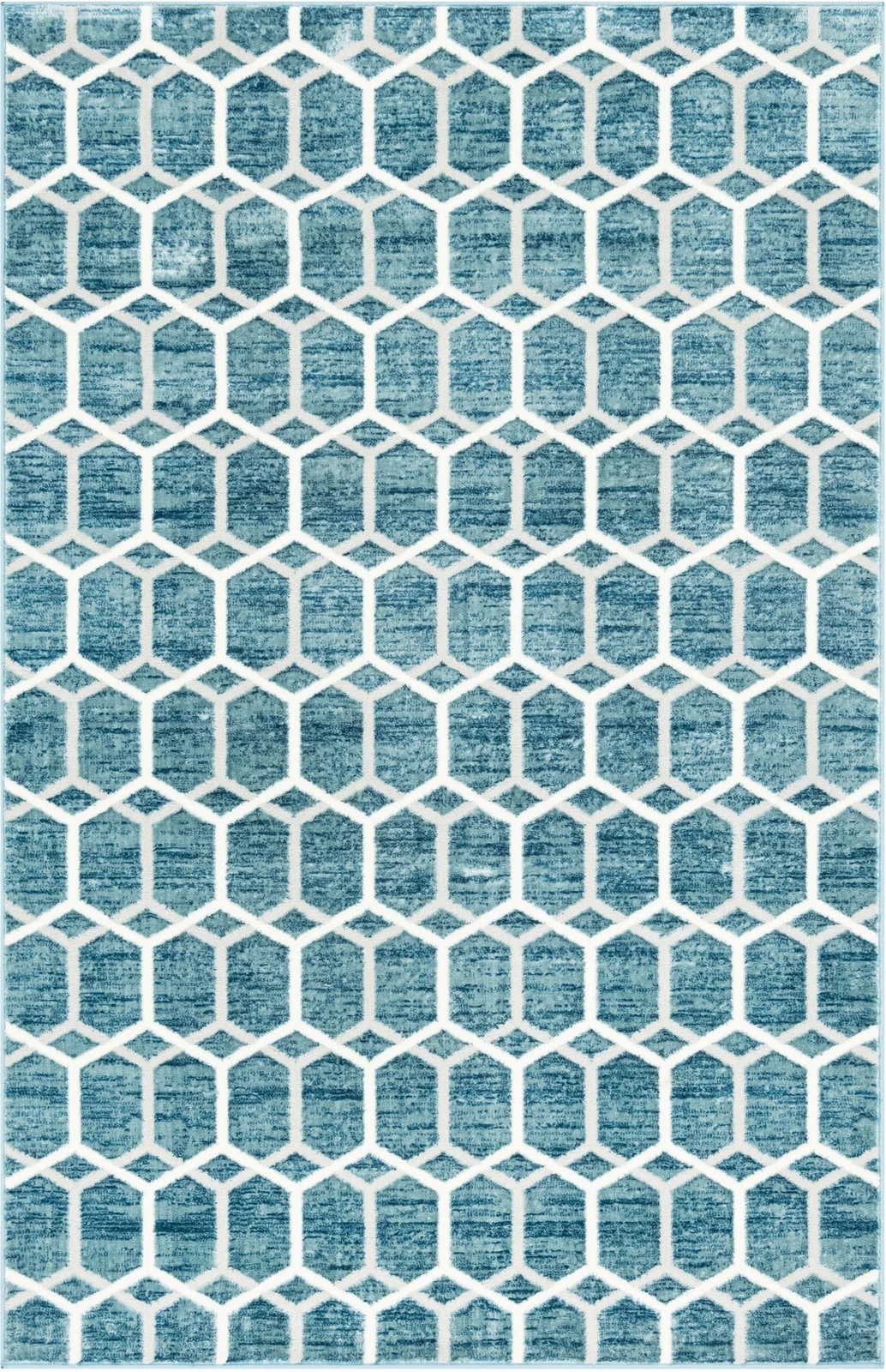 5' x 8' Babcock · Geometric rug, blue
