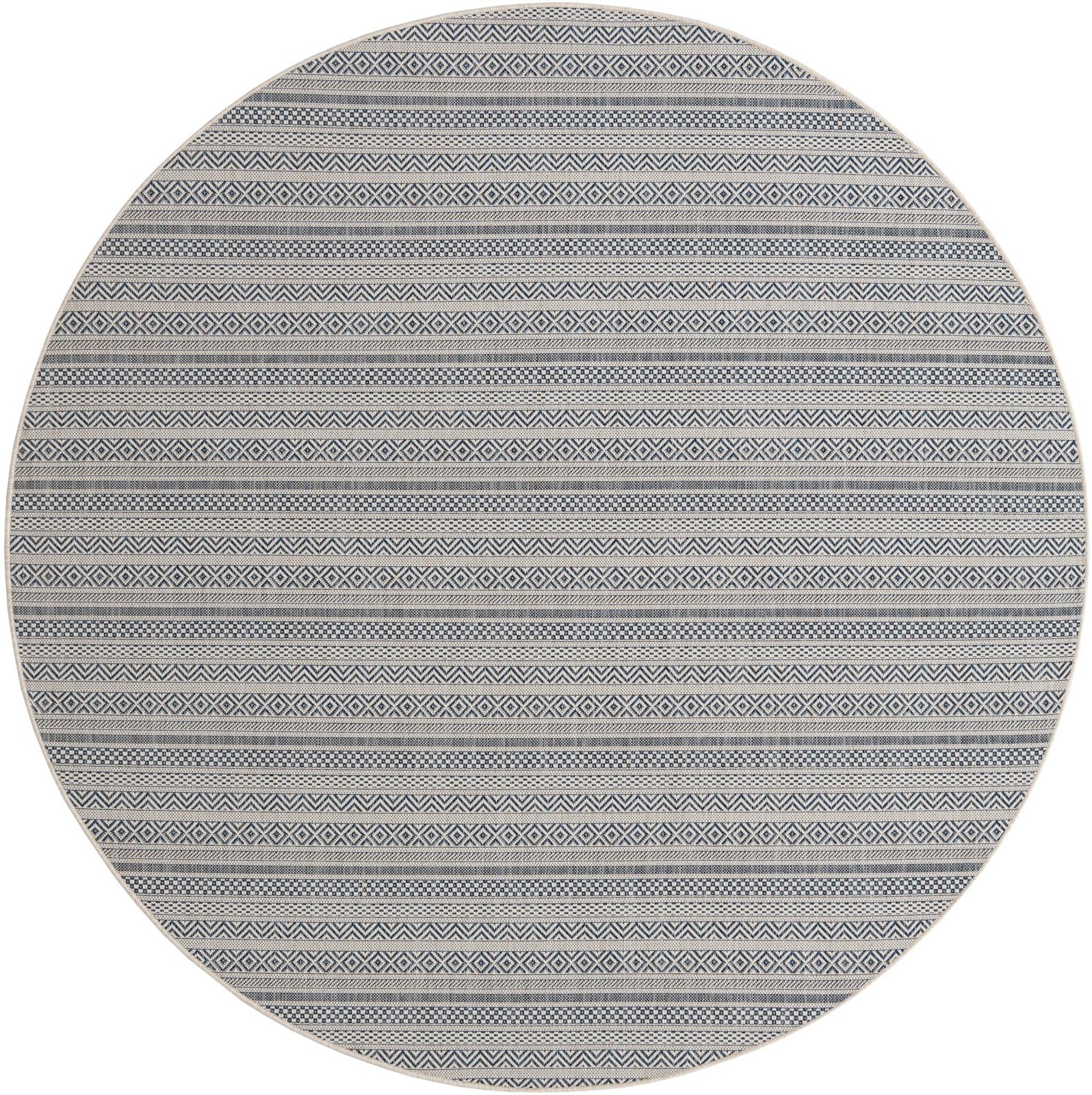 7' 10 x 7' 10 Merlin · Chevron Outdoor Rug, light blue