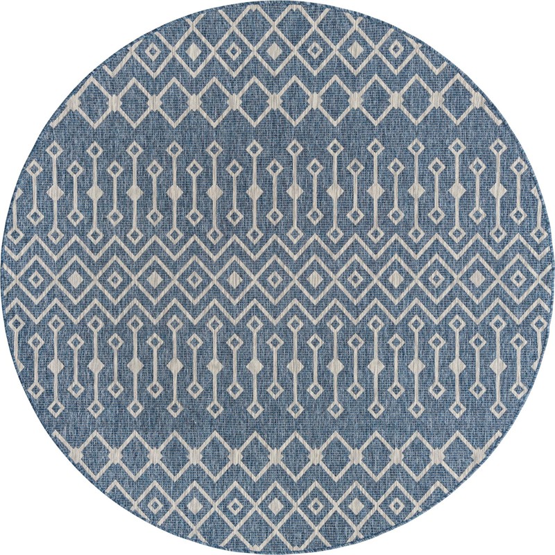 7' 10 x 7' 10 Kearney · Diamond Outdoor Rug, blue