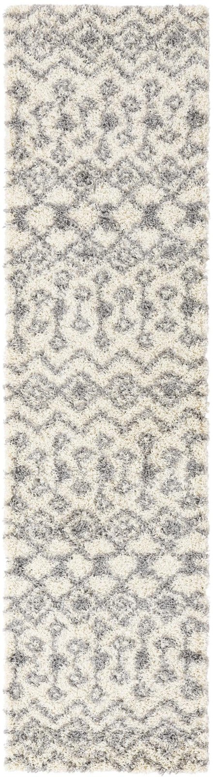 2' 7 x 10' Bayley · Trellis Shag Rug, ivory