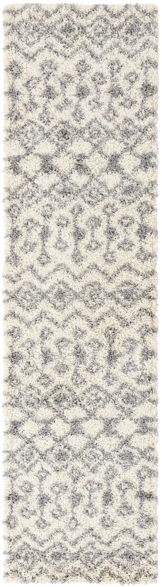 2' 7 x 10' Bayley · Trellis Shag Rug, ivory