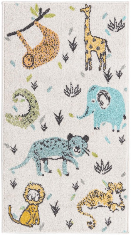 2' 2 x 4' Codman · Animal print rug, ivory