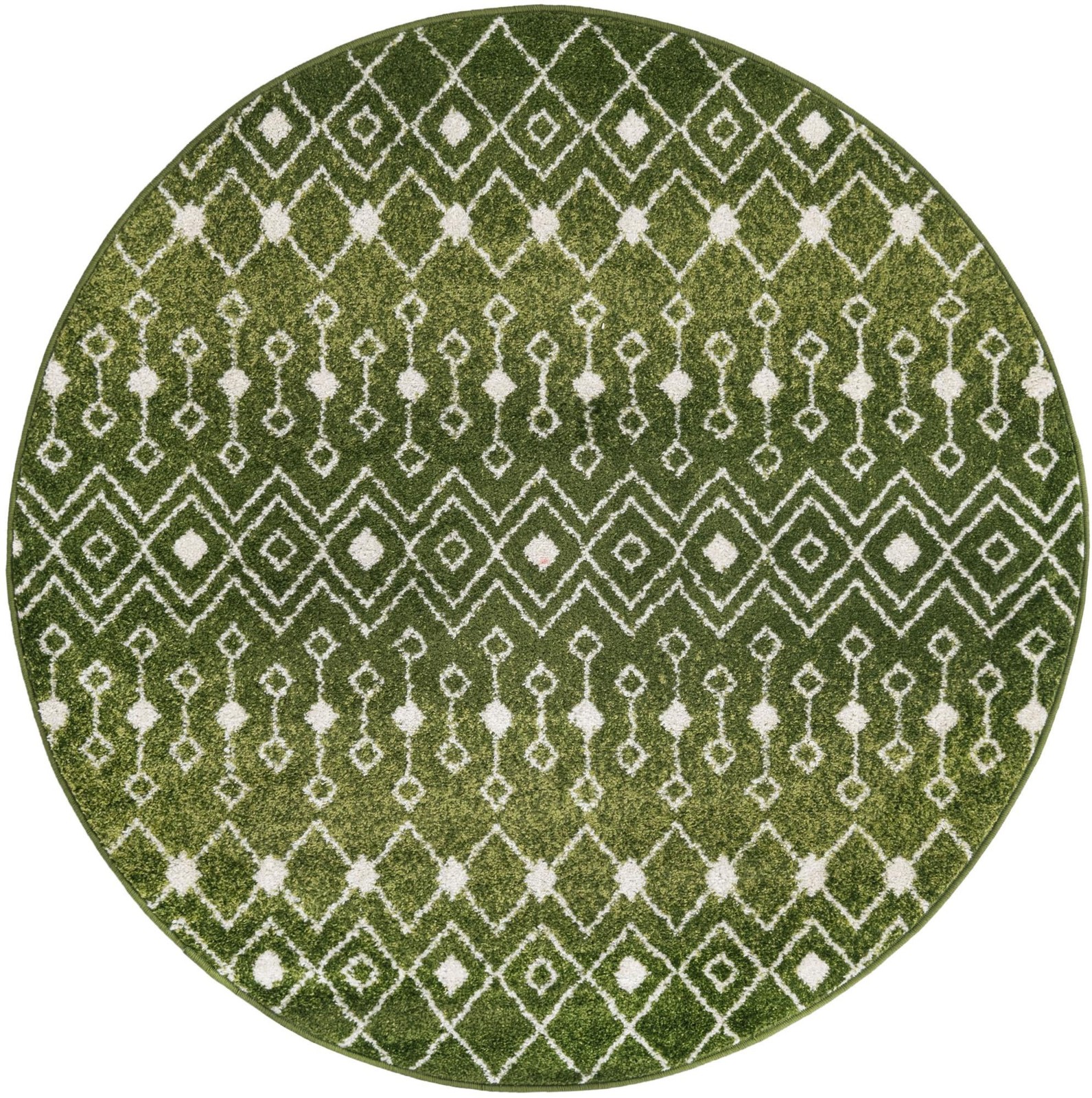 5' 3 x 5' 3 Boswell · Chevron rug, green