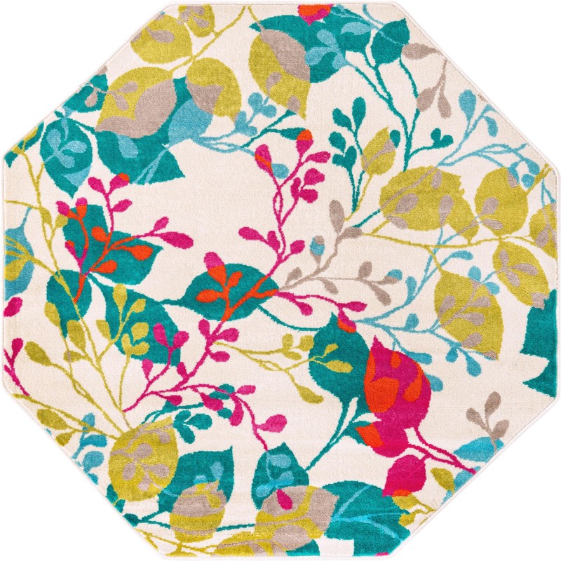 5' 3 x 5' 3 Lilburn · Floral / botanical rug, ivory