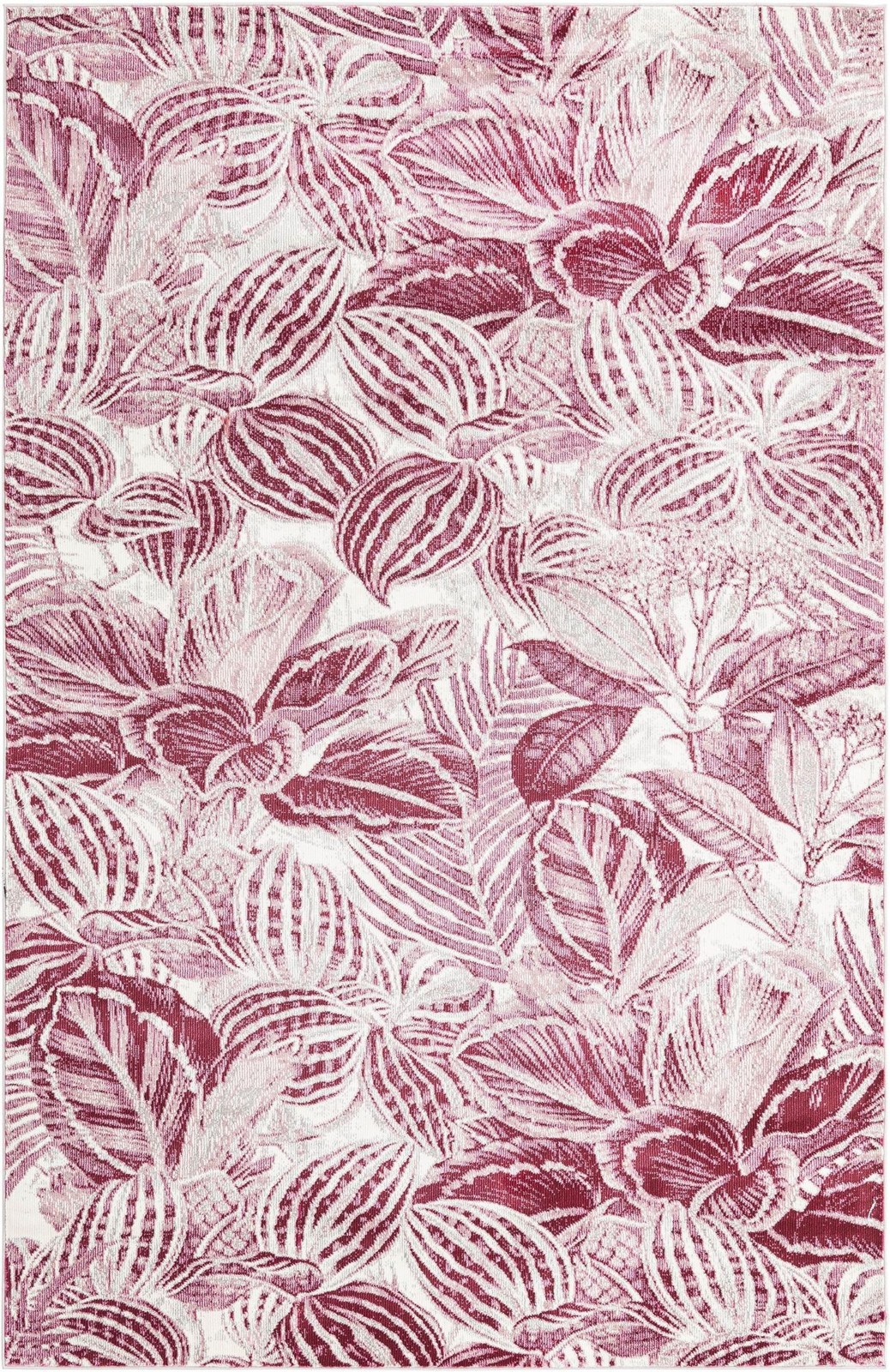 5' 3 x 7' 10 Herrick · Floral / botanical rug, fuschia