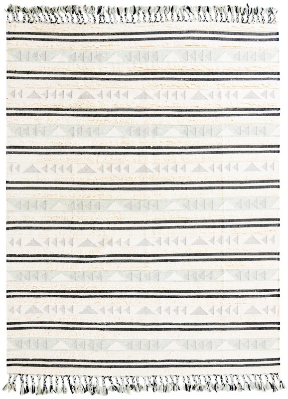Tolbert · Geometric Wool Rug, aquamarine