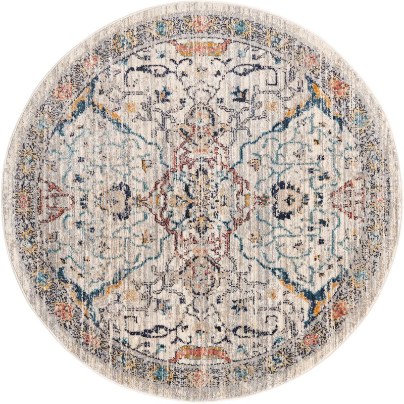 5' 2 x 5' 2 Sedgwick · Medallion rug, ivory