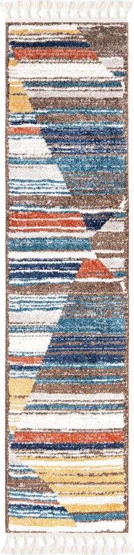 Baird · Striped rug, ivory and multicolor
