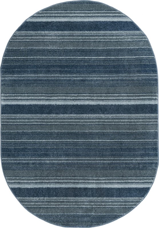 5' 3 x 8' Jagger · Striped rug, blue and gray