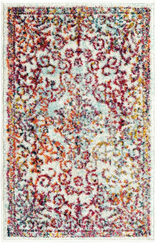 2' x 3' Brockton · Border rug, ivory