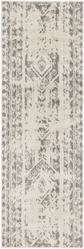 2' x 8' Underhill · Border rug, ivory and gray