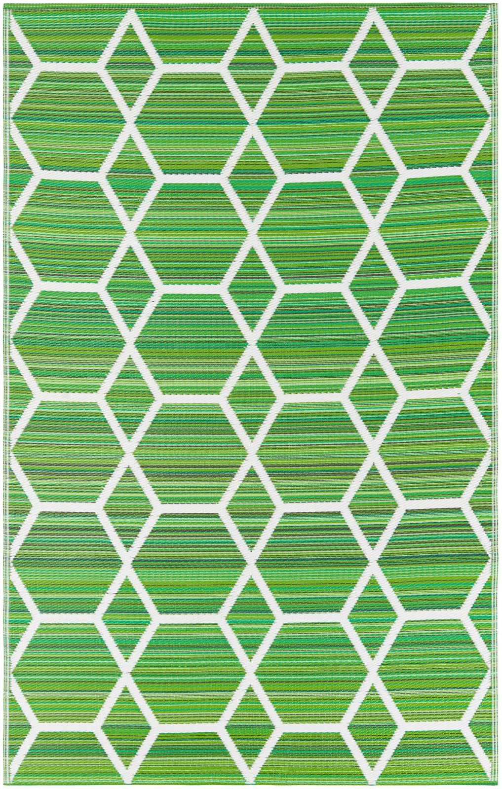 5' x 8' Amity · Geometric Outdoor Rug, green