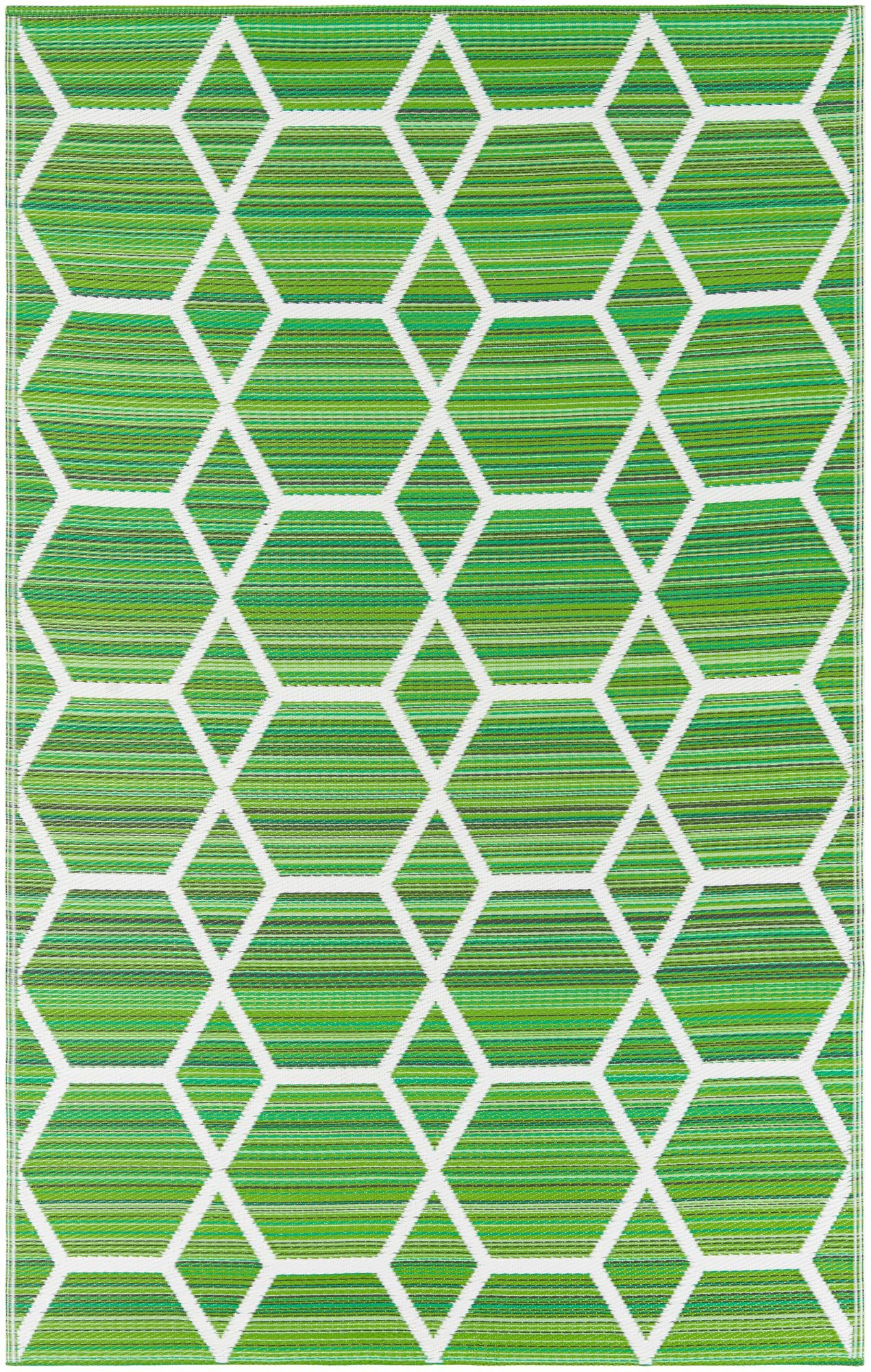 5' x 8' Amity · Geometric Outdoor Rug, green