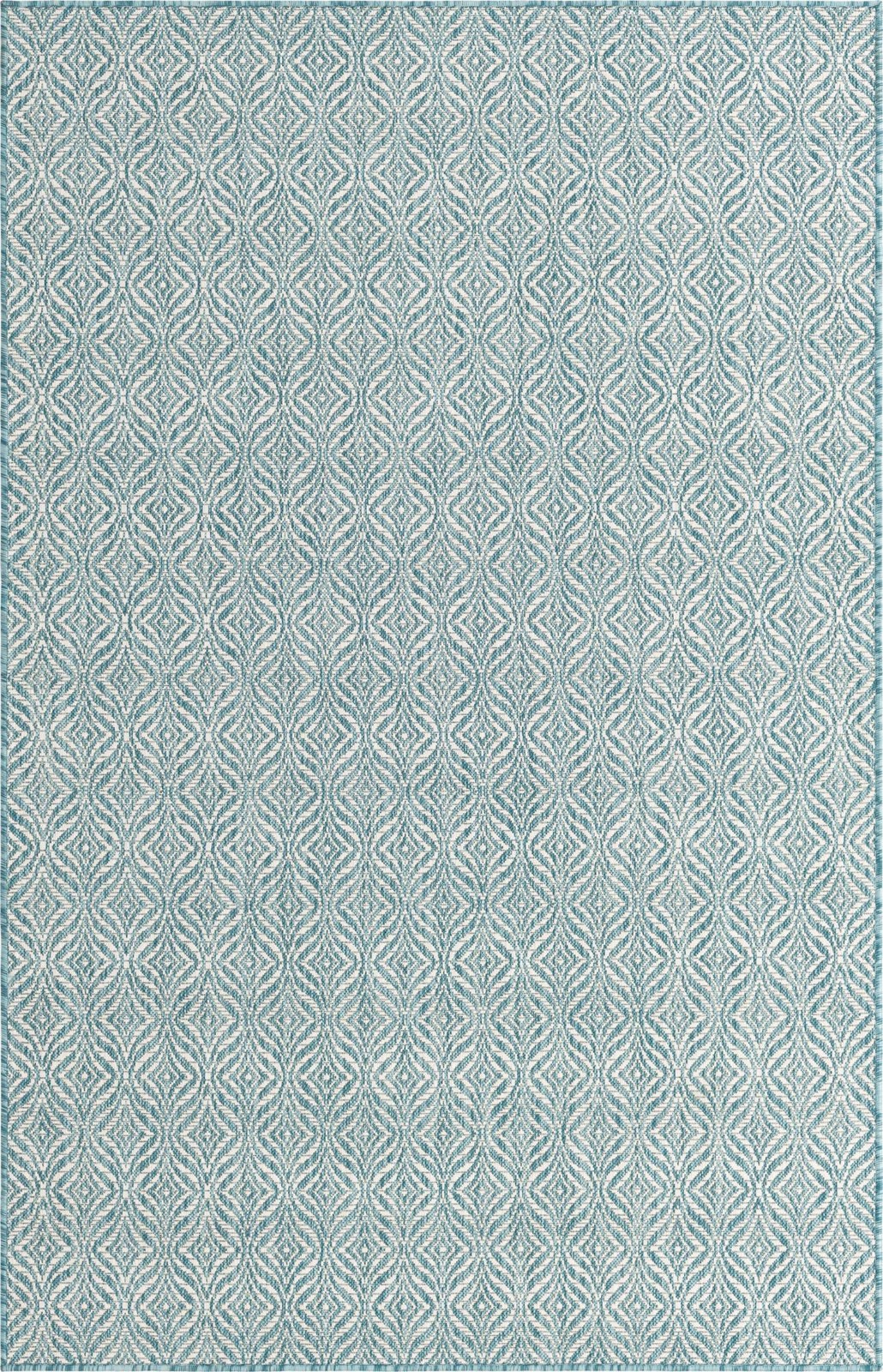 5' 3 x 8' Fairley · Diamond Outdoor Rug, aqua