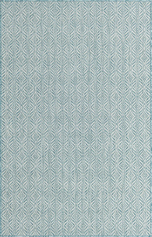 5' 3 x 8' Fairley · Diamond Outdoor Rug, aqua