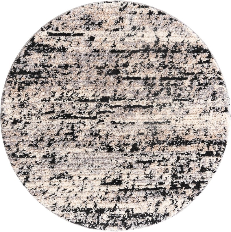 3' x 3' Isley · Abstract rug, gray