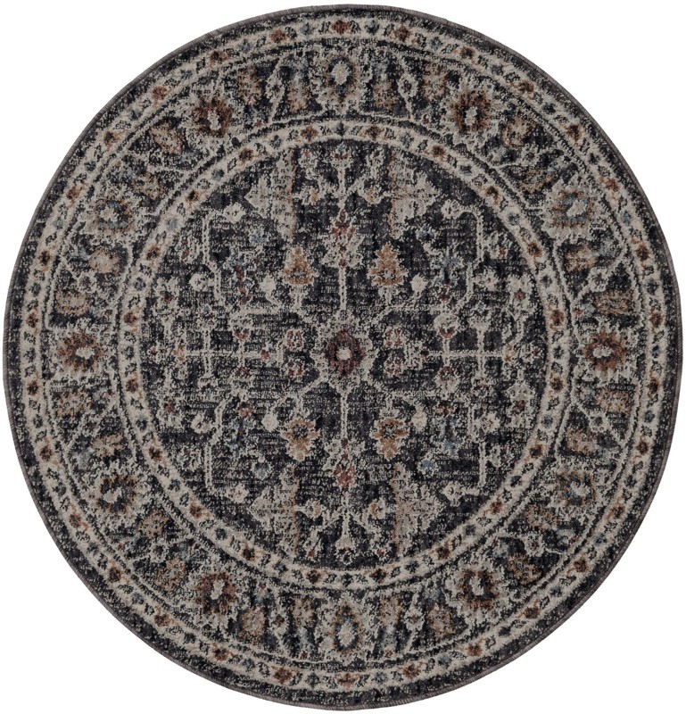Parsley · Border rug, charcoal gray
