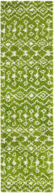 2' 7 x 10' Bayley · Diamond Shag Rug, green