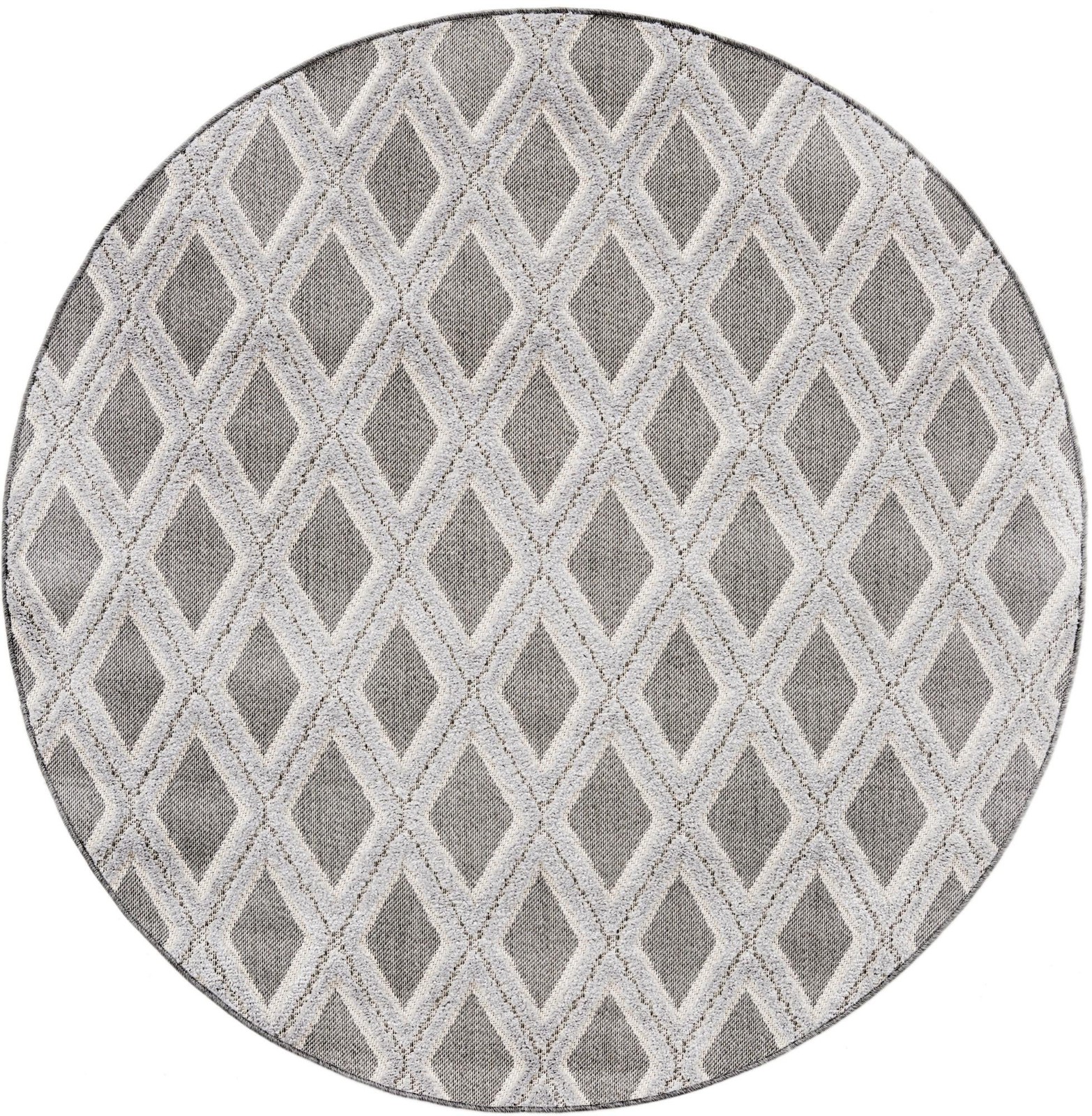 5' 3 x 5' 3 Goshen · Diamond rug, charcoal