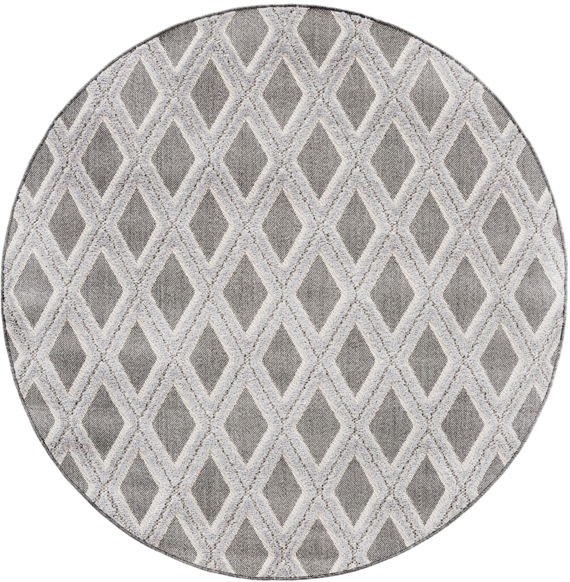 5' 3 x 5' 3 Goshen · Diamond rug, charcoal