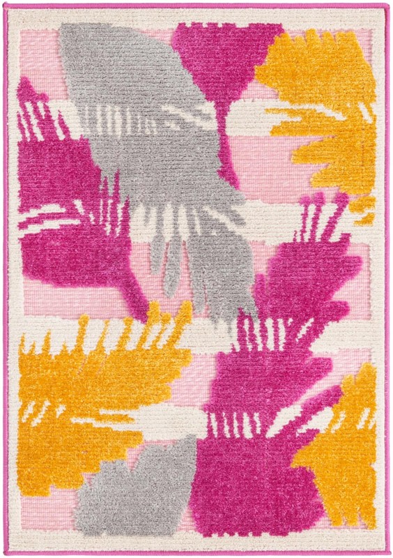 2' x 3' Fargo · Floral / botanical Outdoor Rug, pink