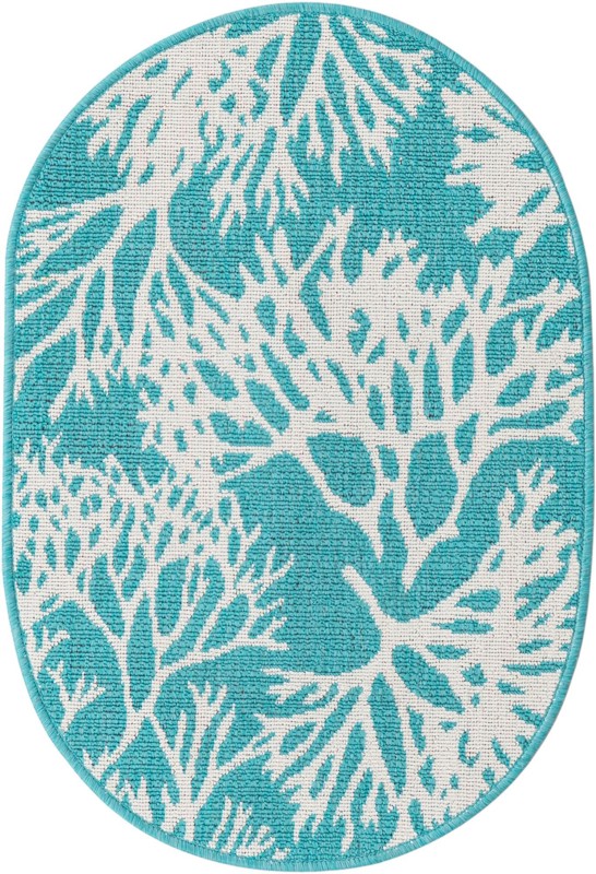 2' x 3' Dartmouth · Border Outdoor Rug, teal