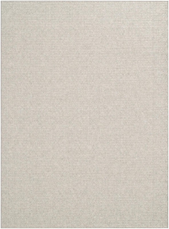 9' x 12' Loam · Checkered Outdoor Rug, gray