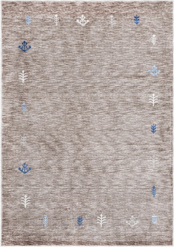 7' x 10' Putnam · Border rug, gray brown