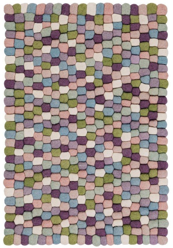 Hawthorne · Abstract Wool Rug, pink and purple