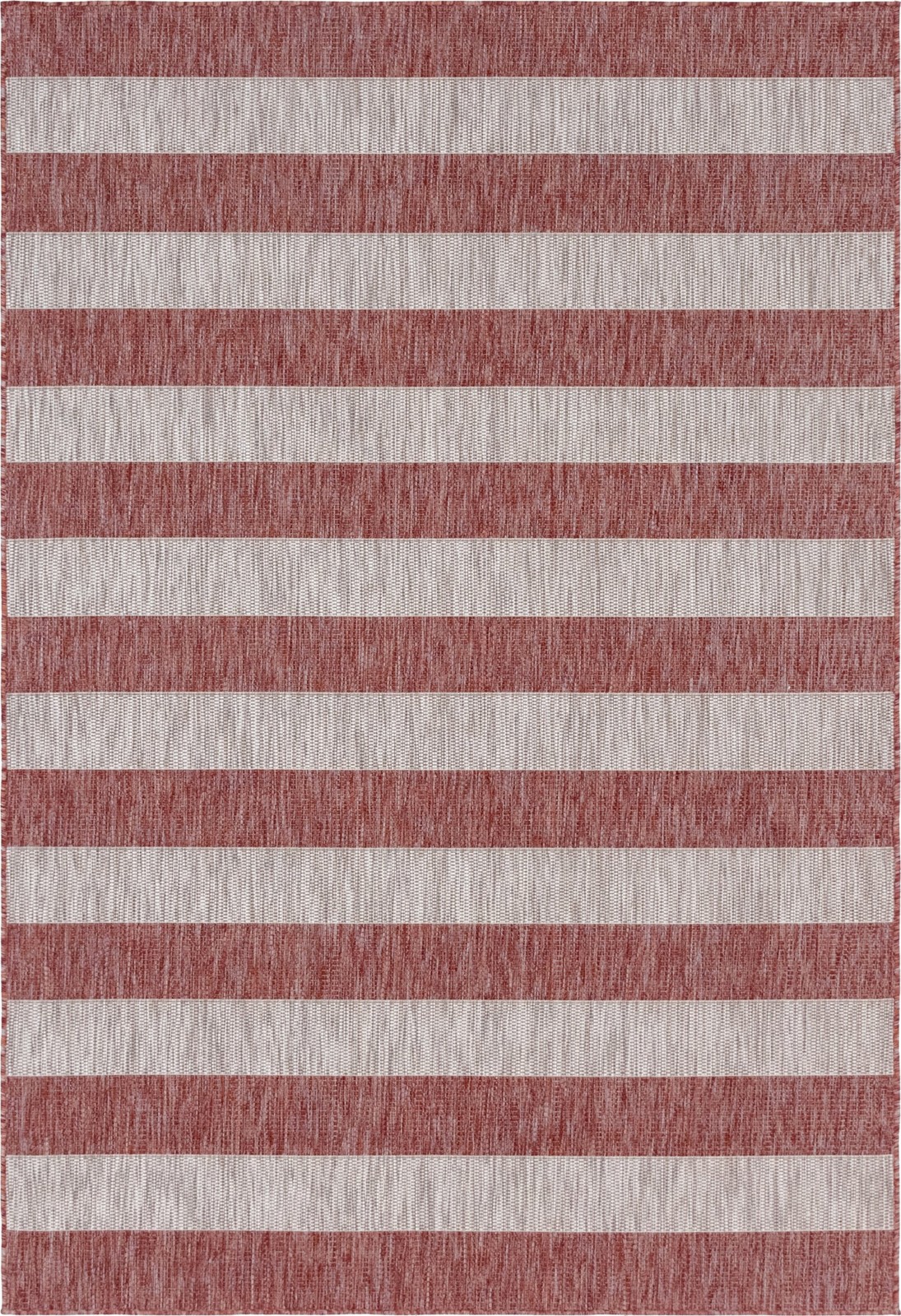 4' x 6' Dahlia · Striped Outdoor Rug, rustred