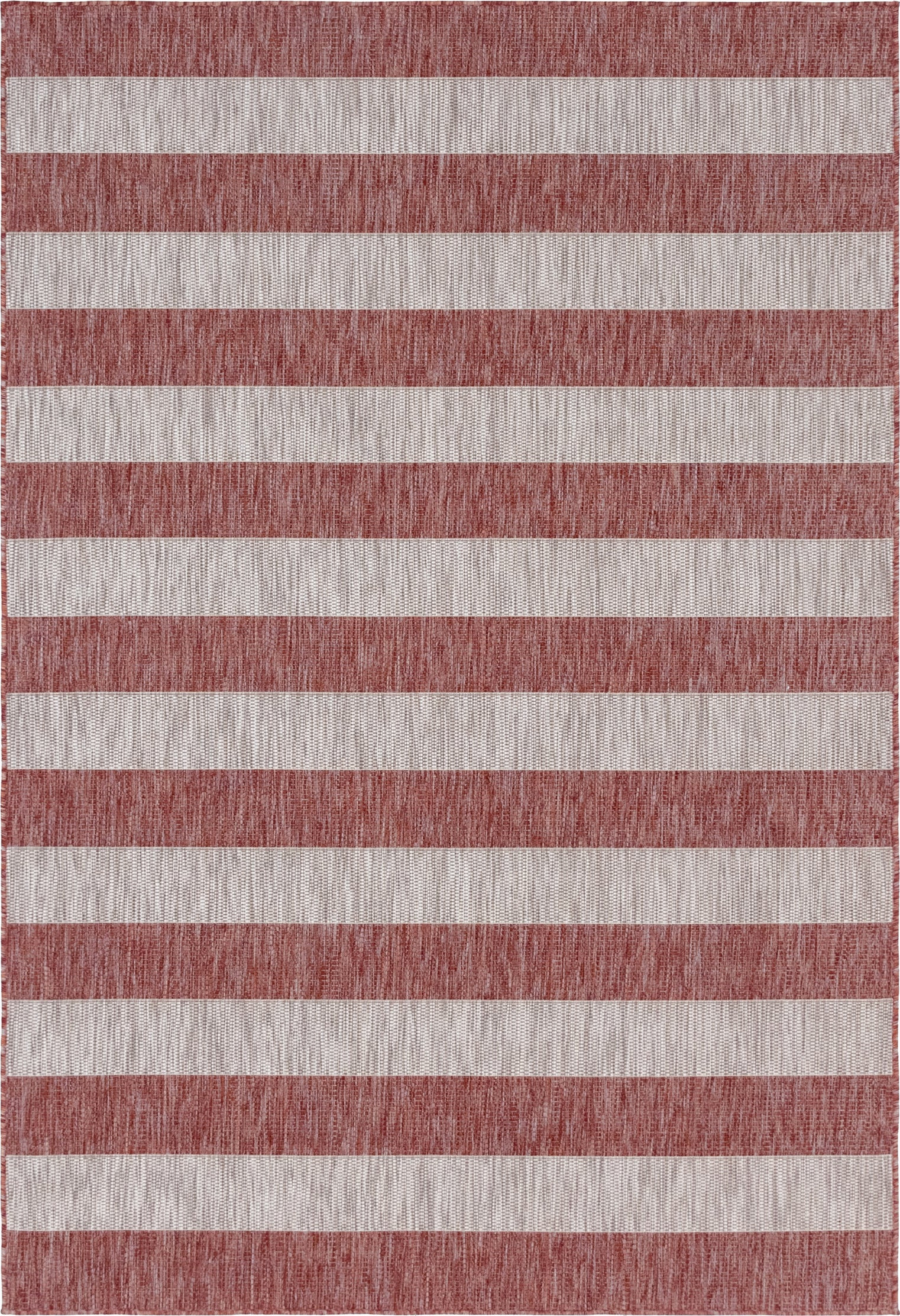 4' x 6' Dahlia · Striped Outdoor Rug, rustred
