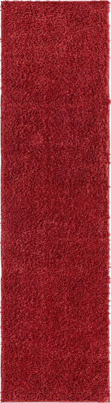 2' 7 x 10' Dunham · Solid Shag Rug, red