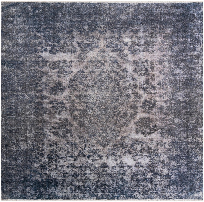 Tooley · Medallion rug, gray and blue