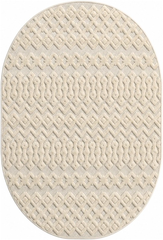 4' x 6' Creed · Chevron Outdoor Rug, ivory