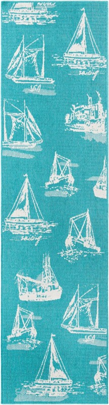 Desmond · Pictoral Outdoor Rug, teal