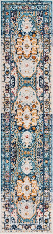 Pierce · Border rug, teal