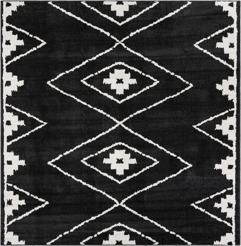 Sumac · Diamond rug, black