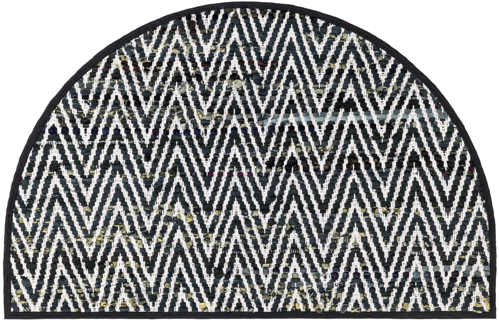 2' 2 x 3' 7 Hopkins · Chevron Chindi Rug, black