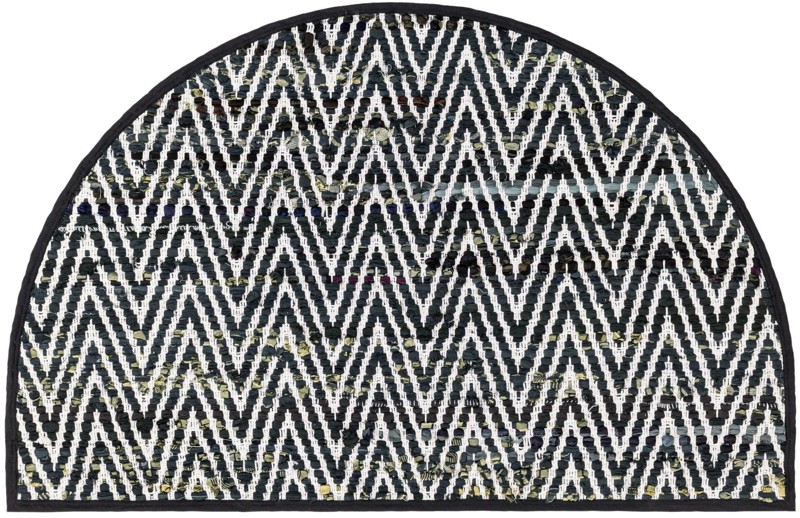 2' 2 x 3' 7 Hopkins · Chevron Chindi Rug, black