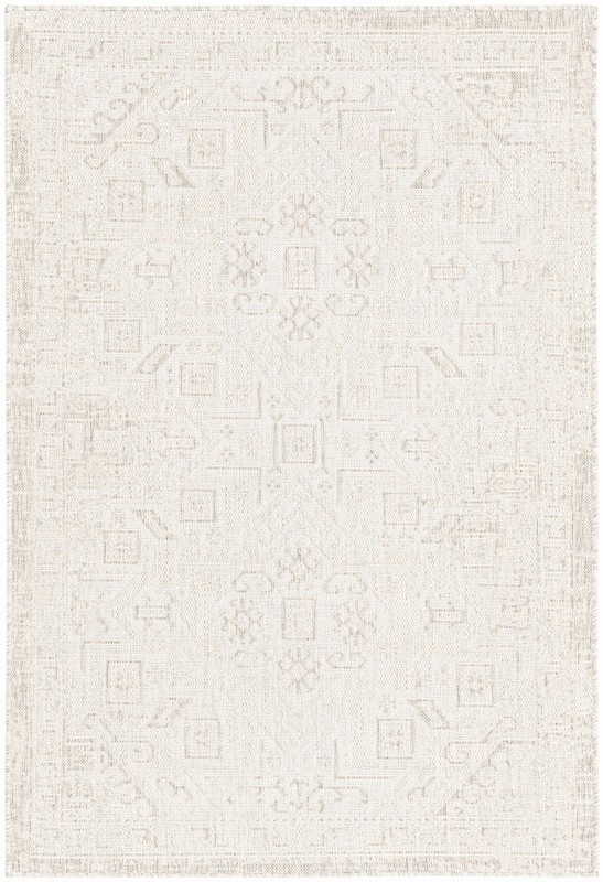 4' x 6' Estuary · Border Outdoor Rug, light gray