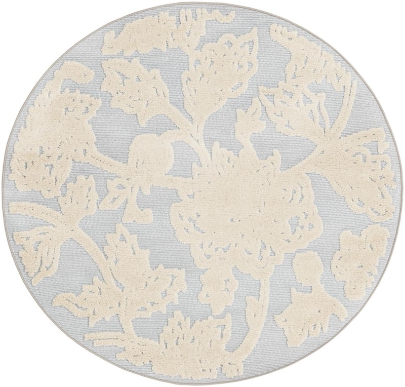 5' 3 x 5' 3 Lidell · Border Outdoor Rug, gray