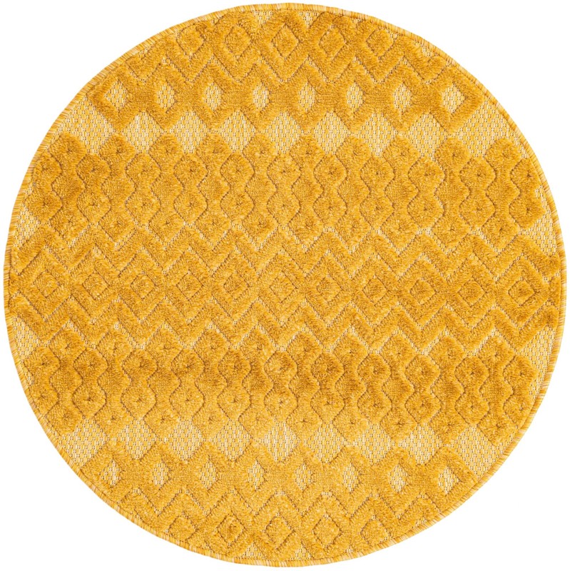 Creed · Diamond Outdoor Rug, yellow