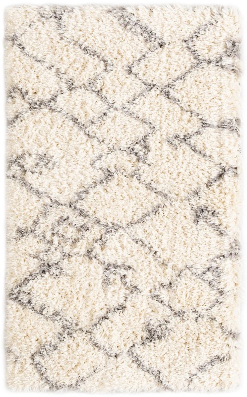 Bramblewood · Diamond shag rug, pearl and gray
