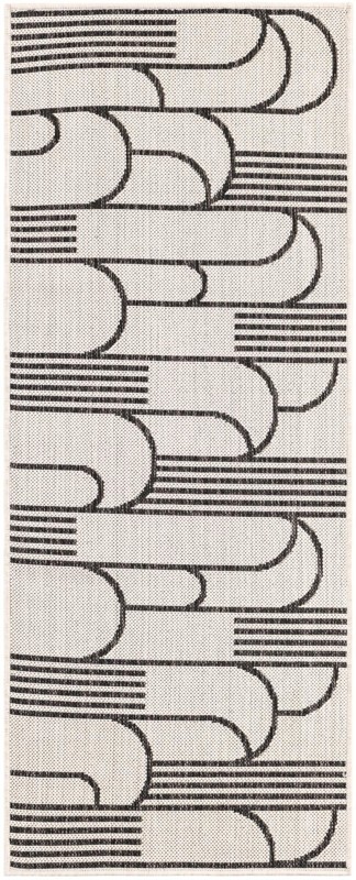 Prudence · Geometric Outdoor Rug, black and white