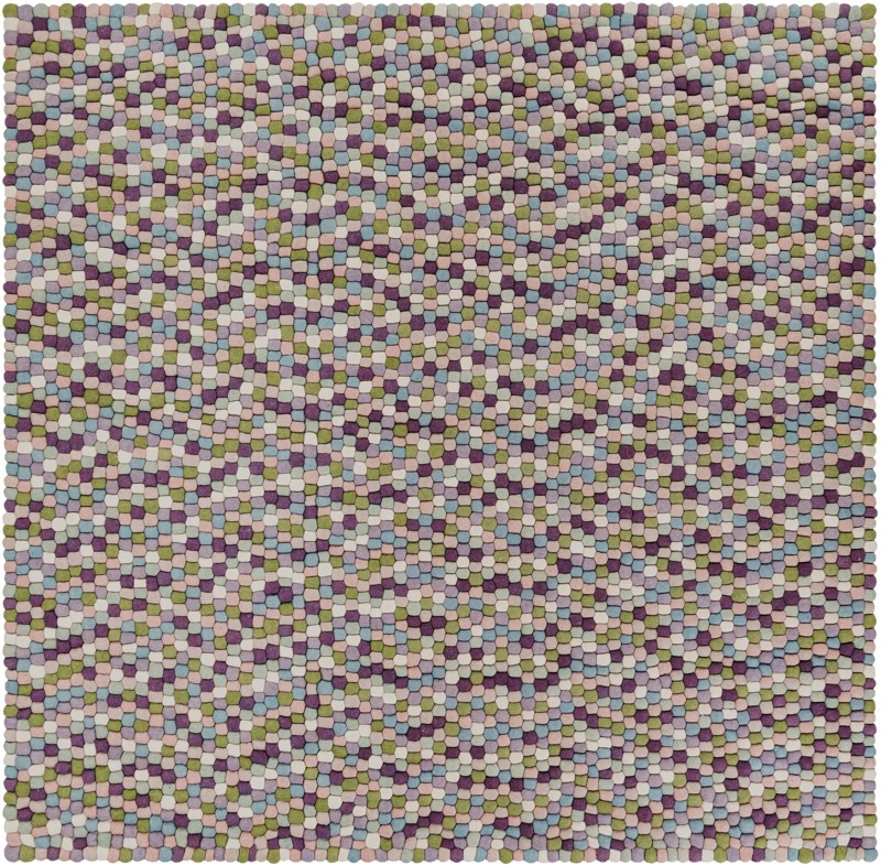 Hawthorne · Geometric Wool Rug, pink and purple