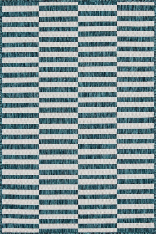 4' x 6' Ainsley · Geometric Outdoor Rug, teal