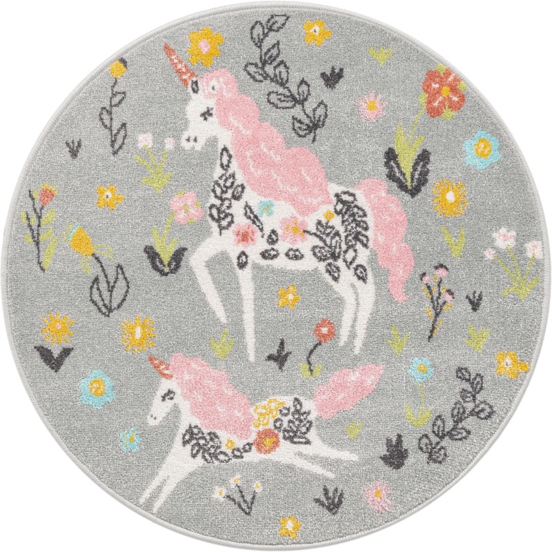 Darcy · Floral / botanical rug, gray
