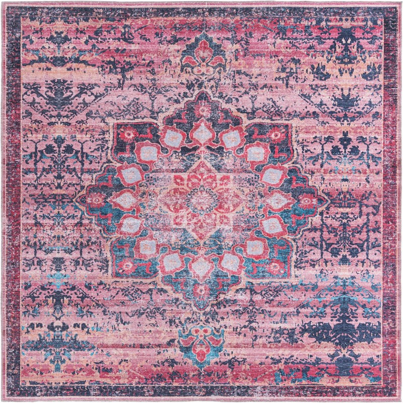7' 10 x 7' 10 Rideout · Border Washable Rug, brick