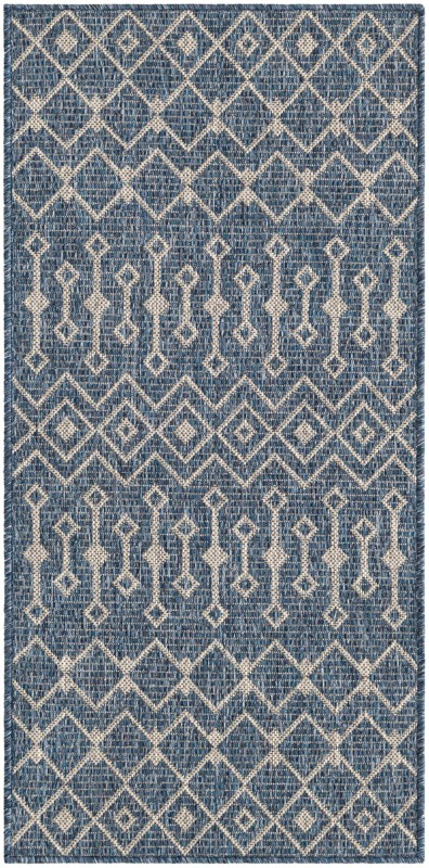 2' x 4' Kearney · Chevron Outdoor Rug, blue